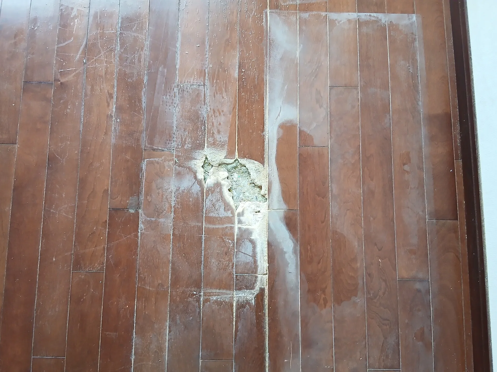 フローリングに開いた穴の修復